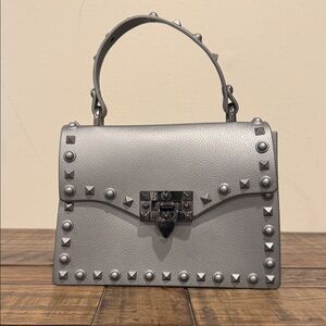 NWOT Studded Gray Handbag